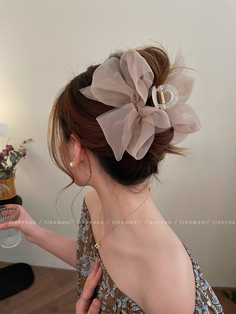 Women'S Fashion Korea - Korea Sweet Mesh Tulle Big Bow