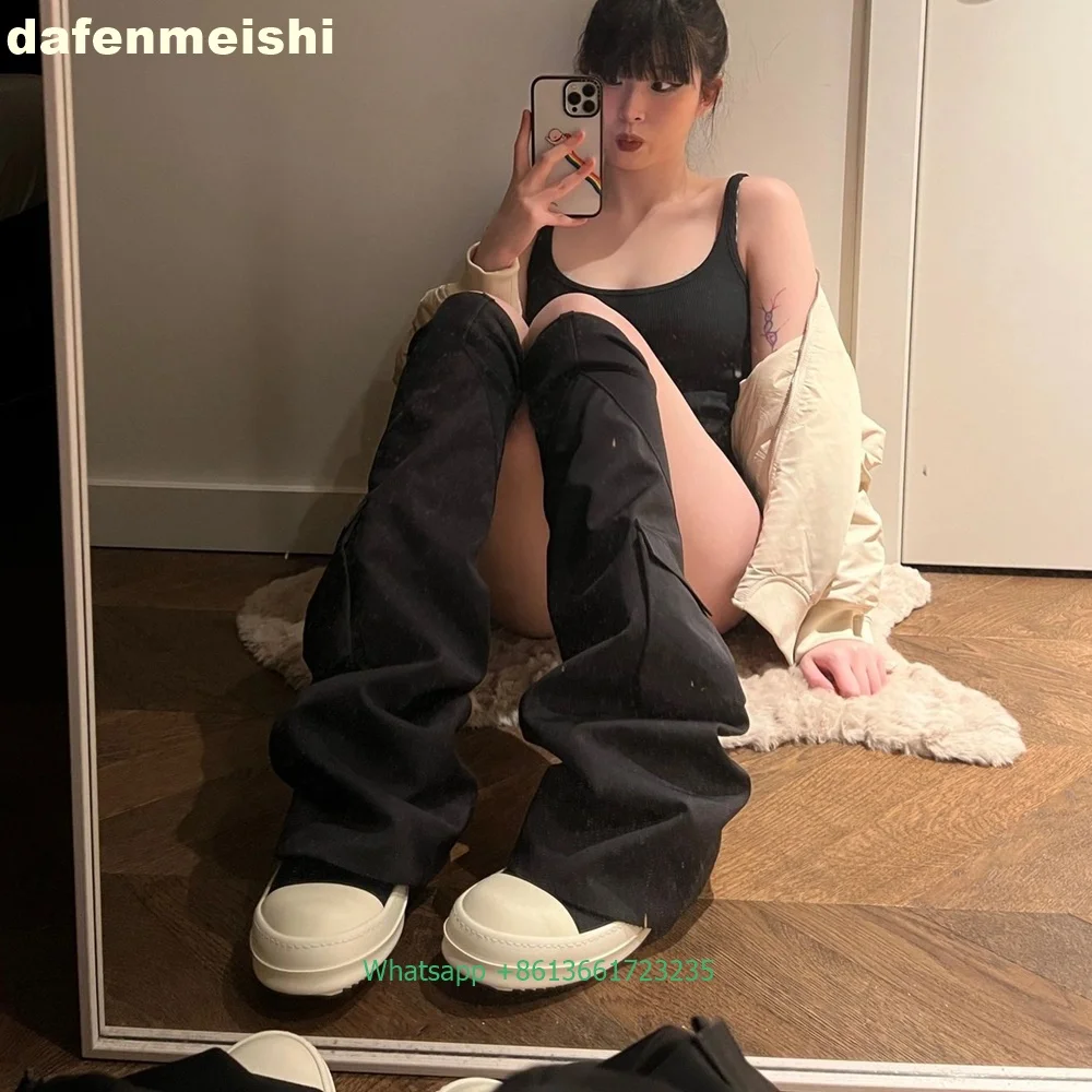 Женские черные джинсовые ботин – обзор и цена Women'S Fashion Knee High Boots