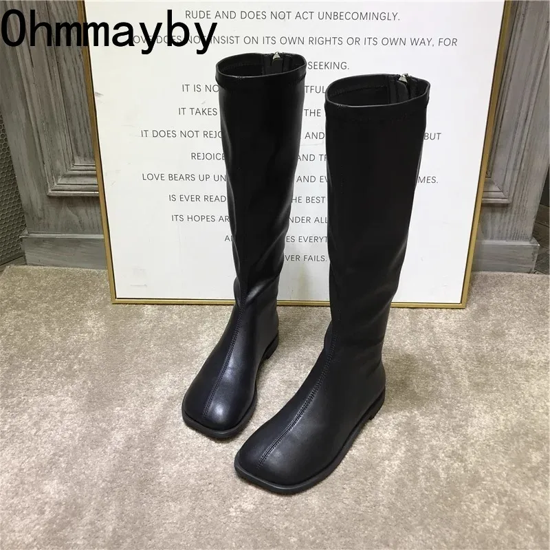 Женские высокие сапоги стрейч  – обзор и цена Women'S Fashion Knee High Boots